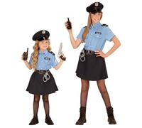 Widmann Police Officer (Shirt, Skirt, Belt, Hat) (116 cm / 4-5 Years) Blue