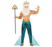 W WIDMANN MILANO Party Fashion – Disfraz de Poseidón, Rey de los Mares – Mundo Submarino, Carnaval