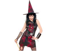 Widmann Punk Witch (Dress, Armband, Hat) (M) Different Colors