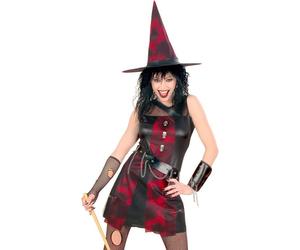 Widmann Punk Witch (Dress, Armband, Hat) (S) Different Colors
