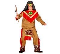 Widmann Raging Bull (Coat, Pants, Headband) (128 cm / 5-7 Years) Brown