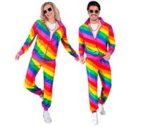 Widmann Rainbow Party Fashion Tracksuit (Jacket, Pants) (M) Rainbow