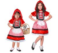 Widmann Red Capelet (Dress With Apron, Hooded Capelet) (128 cm / 5-7 Years) Red