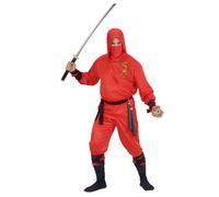 Widmann Red Dragon Ninja (Hooded Coat, Pants, Belt, Face Mask, Arm & Leg Ties) (