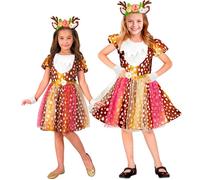 Widmann Reindeer (Dress, Headpiece, Fingerless Gloves) (116 cm / 4-5 Years) Brow