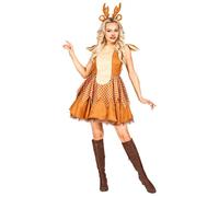 Widmann Reindeer (Dress With Petticoat, Headpiece) (M) Brown