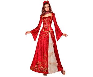 Widmann Renaissance Prncess (Dress, Ruff, Headpiece) (S) Red