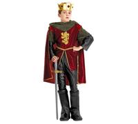 Widmann Royal Knight (Coat, Pants, Boot Covers, Cape, Crown With Gems) (128 cm /