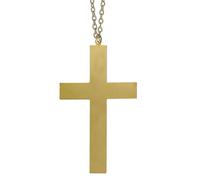 Widmann-Wdm2952t Collar con cruz de pretino, liso, color dorado, Taglia unica Adulto (WDM2952T)