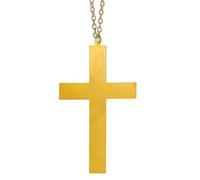 Widmann-Wdm2952t Collar con cruz de pretino, liso, color dorado, Taglia unica Adulto (WDM2952T)