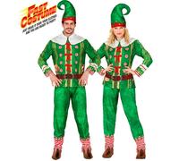 W WIDMANN MILANO Party Fashion - Conjunto de disfraz de Papá Noel con camiseta, pantalones y gorro, atuendo completo para Navidad y carnaval