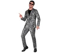 Widmann Silver Animalier Party Fashion Suit (Jacket, Pants) (S) Silver