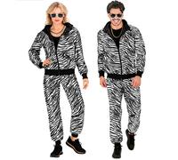 Widmann Silver Metallic Animalier Party Fashion Tracksuit (Jacket, Pants) (M) Si