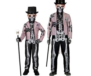 Widmann Skelegroom (Tailcoat With Vest, Pants, Face Mask) (128 cm / 5-7 Years) G