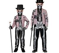 Widmann Skelegroom (Tailcoat With Vest, Pants, Face Mask) (140 cm / 8-10 Years)