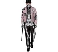 Widmann Skelegroom (Tailcoat With Vest, Pants, Face Mask) (S) Grey