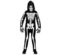 Widmann Skeleton (Hooded Jumpsuit) (128 cm / 5-7 Years) Black