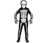 Widmann Skeleton (Jumpsuit, Mask) (116 cm / 4-5 Years) Black