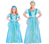 Widmann Snow Princess (Dress, Tiara) (128 cm / 5-7 Years) Turquoise / Light Blue