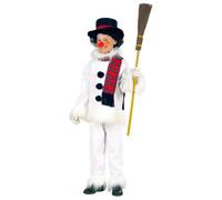 Widmann Snowman (Coat, Pants, Hat, Scarf, Nose) (140 cm / 8-10 Years) White