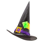 Widmann ? Sombrero bruja con pezze Girls, Negro, talla única, vd-wdm5370 W