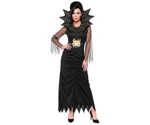 Widmann Spiderlady (Dress, Belt With Stand-Up Collar) (S) Black