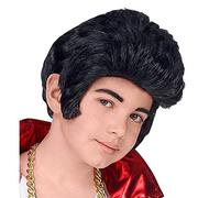 Widmann Srl peluca King del Rock 'n' Roll Negro para niño, Multicolor, wdm46928