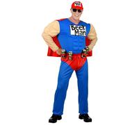 Widmann Super Beer Man (Muscle Overalls With Cape, Can Holster Belt, Cap) (S) Bl