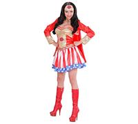 Widmann Super Hero Girl (Dress With Cape, Headpiece) (XS) Different Colors