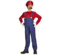 Widmann Super Plumber (Overalls, Shirt, Hat) (116 cm / 4-5 Years) Different Colo