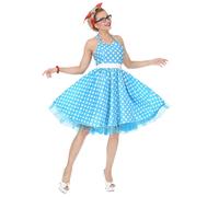 Widmann The 50s Fashion (Dress With Petticoat, Belt) (M) Turquoise / Light Blue