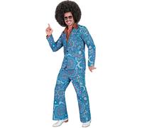Widmann The 60s Fashion - Blue Mandala (Jacket, Pants) (XL) Turquoise / Light Bl