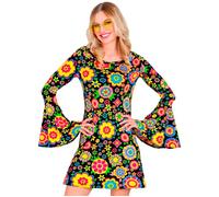 Widmann The 60s Fashion - Colorful Flowers (Dress) (L) Black