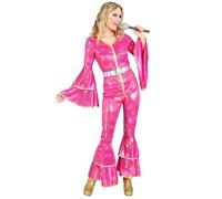 Widmann The 70s Disco Style (Jumpsuit, Belt) (XS) Pink