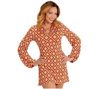 W WIDMANN MILANO Disfraz Vestido años 70 Party Fashion, estampado circular, mangas acampanadas