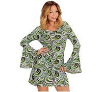 Widmann The 70s Groovy Style - Yellow Tiny Bubbles (Dress, Headband) (XL) Yellow