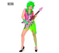 Widmann The 80s Groupie (Dress, Mesh Shirt, Belt, Bow Headband) (XL) Different C