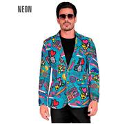 Widmann The 80s Party Fashion Jacket (Jacket) (S) Turquoise / Light Blue