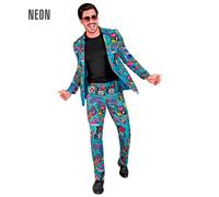 Widmann The 80s Party Fashion Suit (Jacket, Pants) (M) Turquoise / Light Blue
