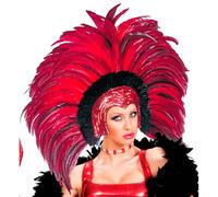 W WIDMANN MILANO Party Fashion - tocado de plumas Brasil, Samba, sombrero, tocado, accesorio, fiesta temática, carnaval