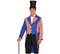 W WIDMANN MILANO Party Fashion - Frac de desfile USA, Uniforme de Guardia, Barras y Estrellas, Bandera Americana, Disfraces de Carnaval