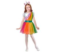 Widmann Unicorn (Dress, Headpiece) (140 cm / 8-10 Years) Rainbow