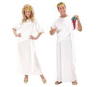 W WIDMANN MILANO Party Fashion - Traje toga, blanco, diosa griega / dios, romano, disfraces de carnaval
