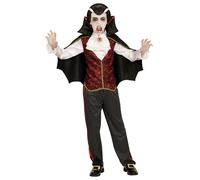 Widmann Vampire (Shirt With Pants, Vest, Bow Tie, Cape) (158 cm / 11-13 Years) D