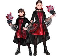 Widmann Vampiress (Dress, Choker) (128 cm / 5-7 Years) Black