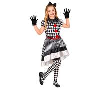 Widmann Vintage Clown (Dress With Ruff, Bow Headband, Gloves) (116 cm / 4-5 Year