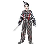 Widmann Vintage Clown (Jumpsuit With Ruff And Braces, Headpiece) (128 cm / 5-7 Y