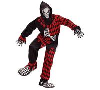 Widmann Vintage Clown (Jumpsuit With Ruff And Braces, Headpiece) (164 cm / 14-16
