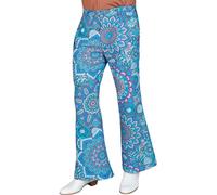 Widmann W MILANO Party Fashion - Pantalones años 60 para hombre, Hippie, Reggae, Flower Power, Disco Fever