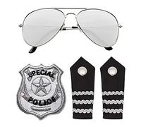 Widmann - Set de disfraz profesión, trabajo, gafas de sol, gorra escolar, insignia, accesorio, carnaval